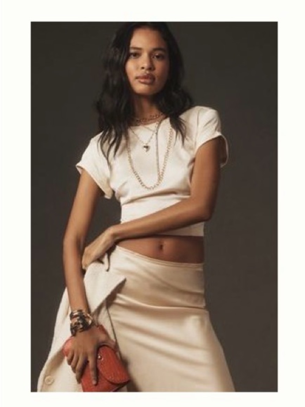 Anthropologie Satin Baby Tee